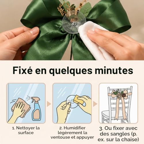 Hoypeyfiy Lot de 6 fleurs vertes décoratives de voiture pour