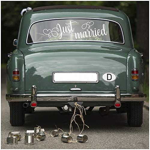 Just Married Film autocollant pour voiture de mariage sticke