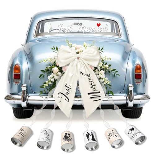 Just Married Ensemble de décorations de voiture de mariage a
