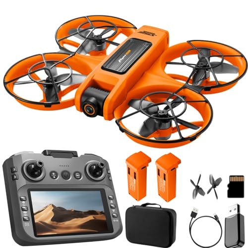 Drone FPV avec télécommande à écran de 4,9, double caméra HD