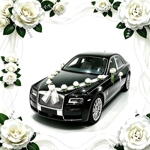 Kit Déco Auto Mariage Capot Fleurs Ventouses