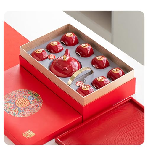 Service à thé traditionnel de mariage en céramique avec théi