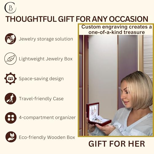 Cokos Box Boîte à bijoux personnalisée pour femme, boîte à b