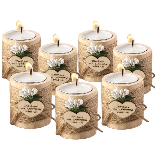 Porte-bougies en bois personnalisé, bougie de mariage, cadea