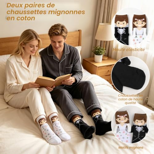 Bztzhm Lot de 11 cadeaux de mariage pour couple de mariés, 2