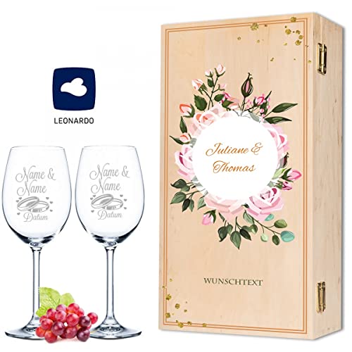 GRAVURZEILE Leonardo Summer & Flower Design Ensemble de Verr