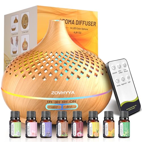 ZOVHYYA Diffuseur Huiles Essentielles 500ML Diffuseur Arômes